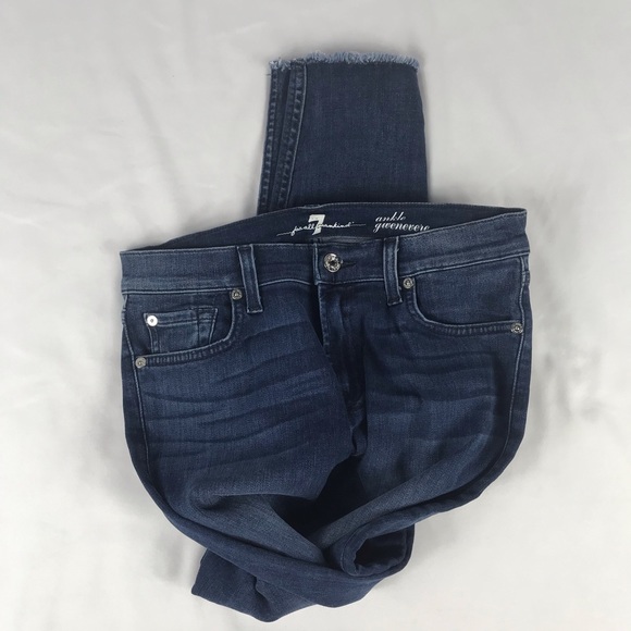 7 For All Mankind Raw Hem Skinny Jeans (27) NWT - Picture 6 of 8